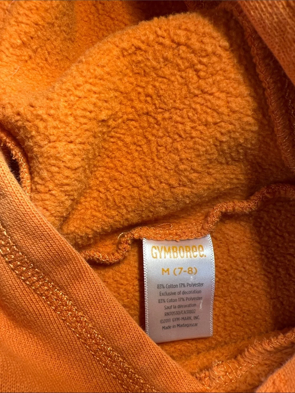 Boys medium Blue Rocky Mountain National Park & Orange Dinosaur Hoodies